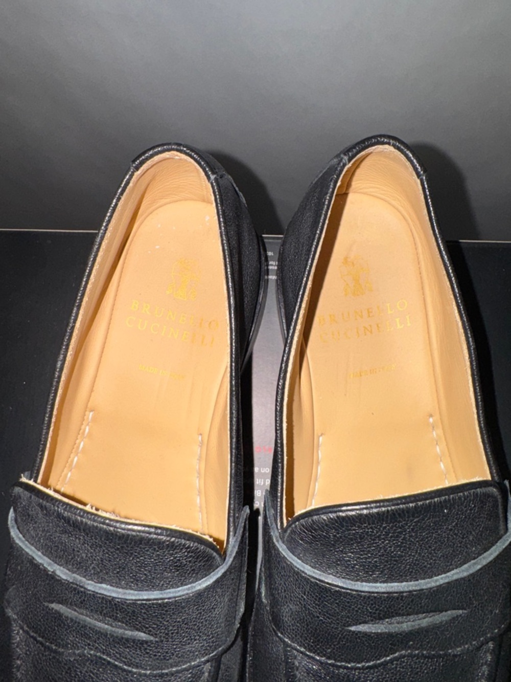 Brunello Cucinelli Black Leather Penny Loafers - Picture 13 of 16